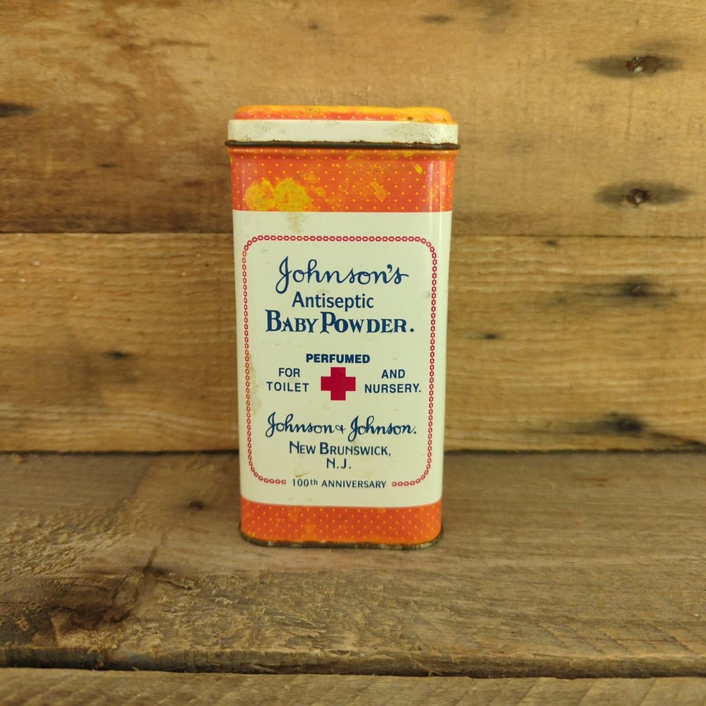 Vintage 1986  Johnson's Antiseptic Baby Powder 100th Anniversary Collectable Tin